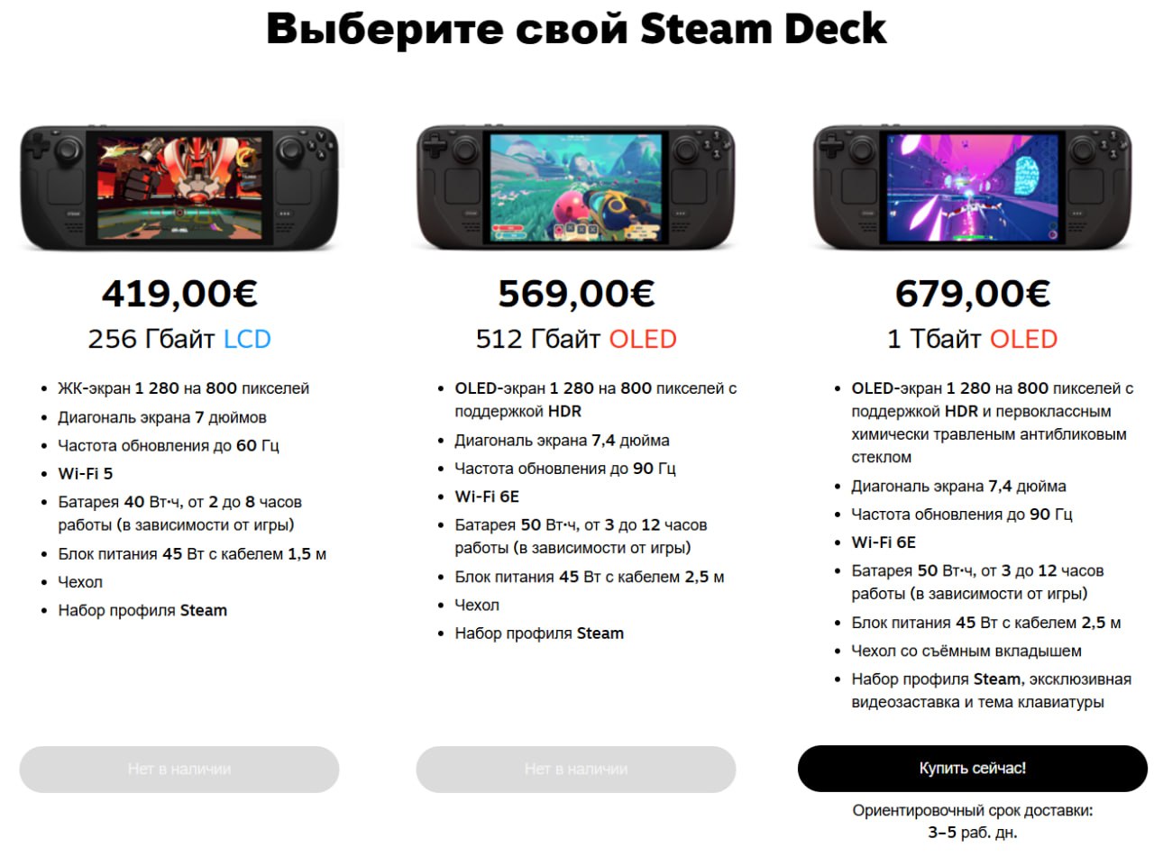 Тем временем Steam Deck пропадает из продажи действительно из-за проблем с ОЗУ. В некоторых регионах...