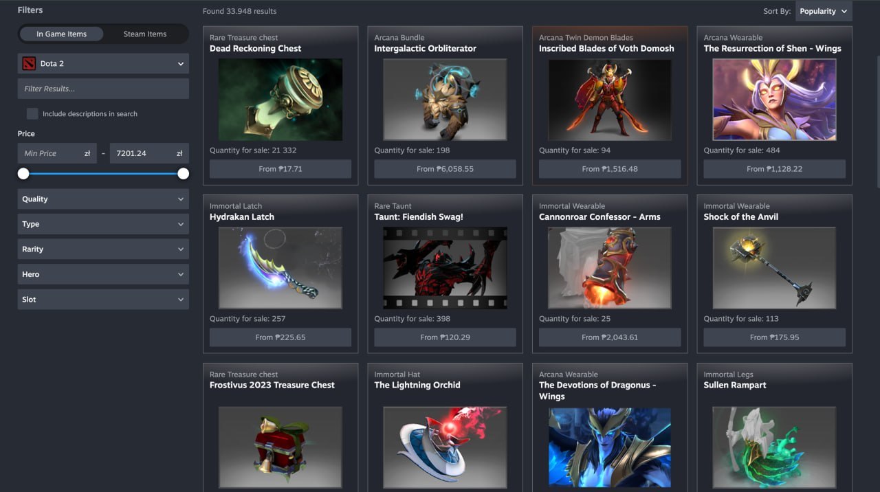 Valve обновляют интерфейс Торговой Площадки